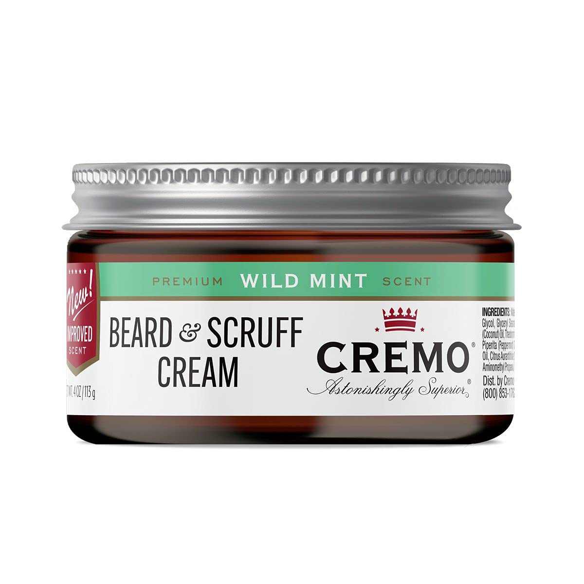 Cremo One-for-All Beard & Scruff Cream, Mint Blend, 4 Ounce (Pack of 2)