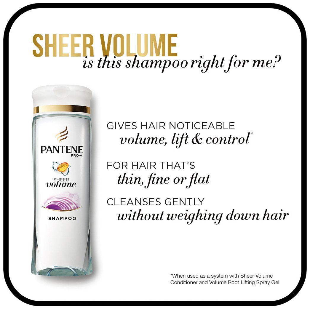 Pantene Pro-V Sheer Volume Shampoo, 25 Fl Oz