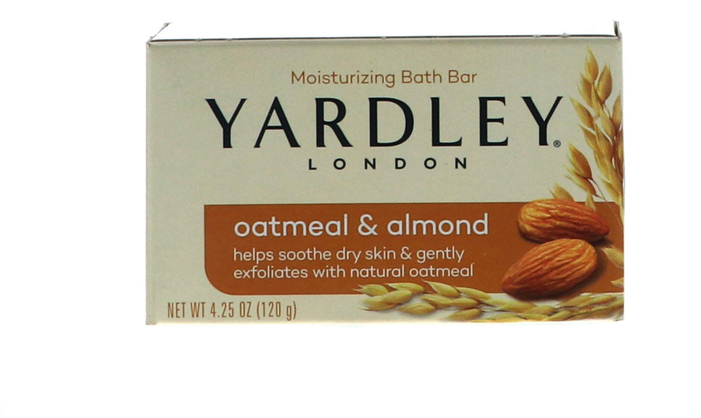 Yardley Oatmeal and Almond Bar Soap, 4.0 0Z (113g) 20 Bars