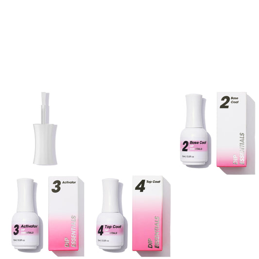 NAGAIA Premuim Nail Dipping System, Activator, Home & Salon Nails Dipping Manicure, Air Dry Dip Powder System, Salon Nails Alternative (Base & Activator & Top)