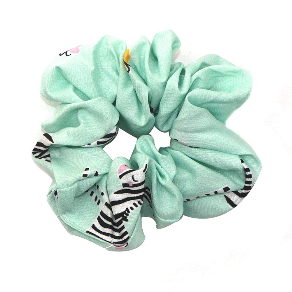 Fodattm 4PCS Elastic Hair Scrunchies Hair Bands Hair Ties Scrunchy Hair Rope Ponytail Holder for Women (Zebra pattern)