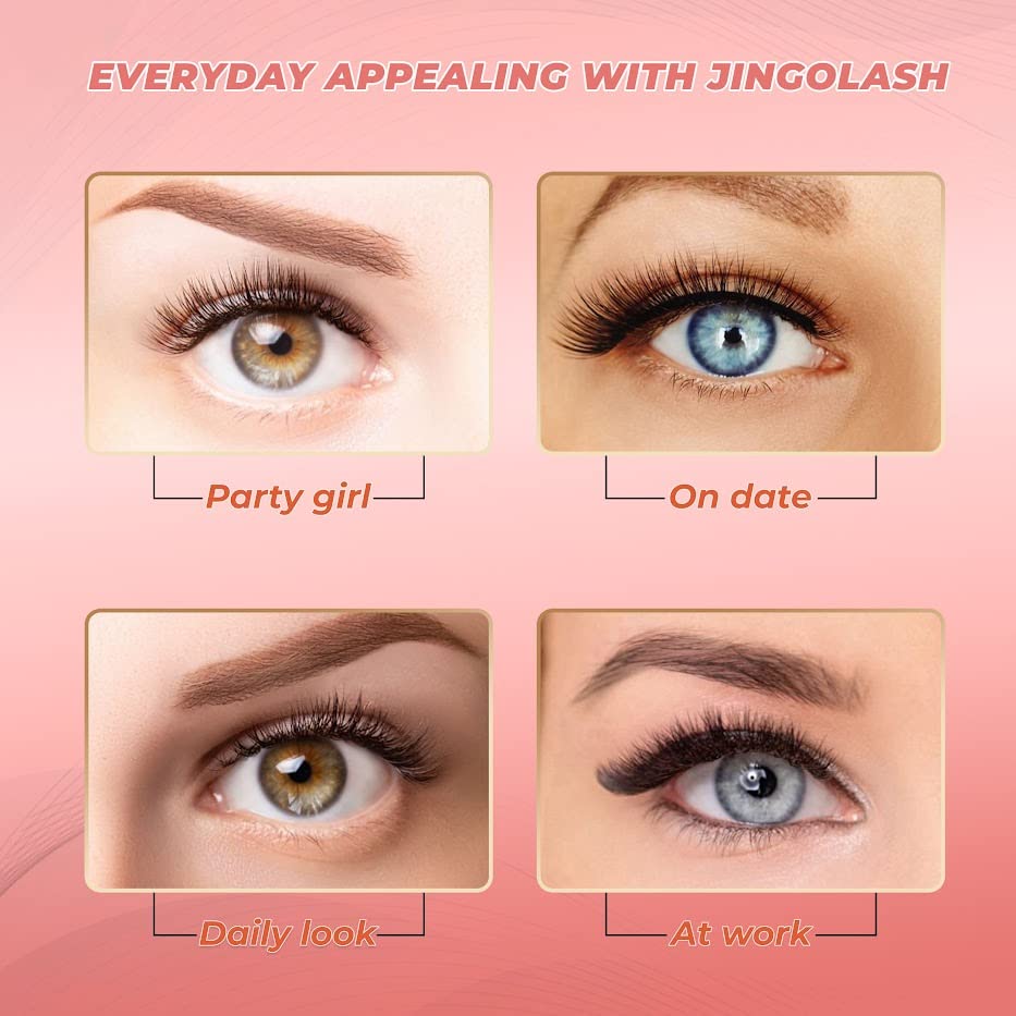 JINKGOLASH 500 Eyelash Extension Promade 4D to 16D Not Premade, Ultra Lash Fans 0.03/0.05/0.07mm Thickness, C D Curl Lashes, 8 - 16mm Length for Easy Volume Individual Eyelash Extensions Clusters DIY(12D-0.03-C (15mm))