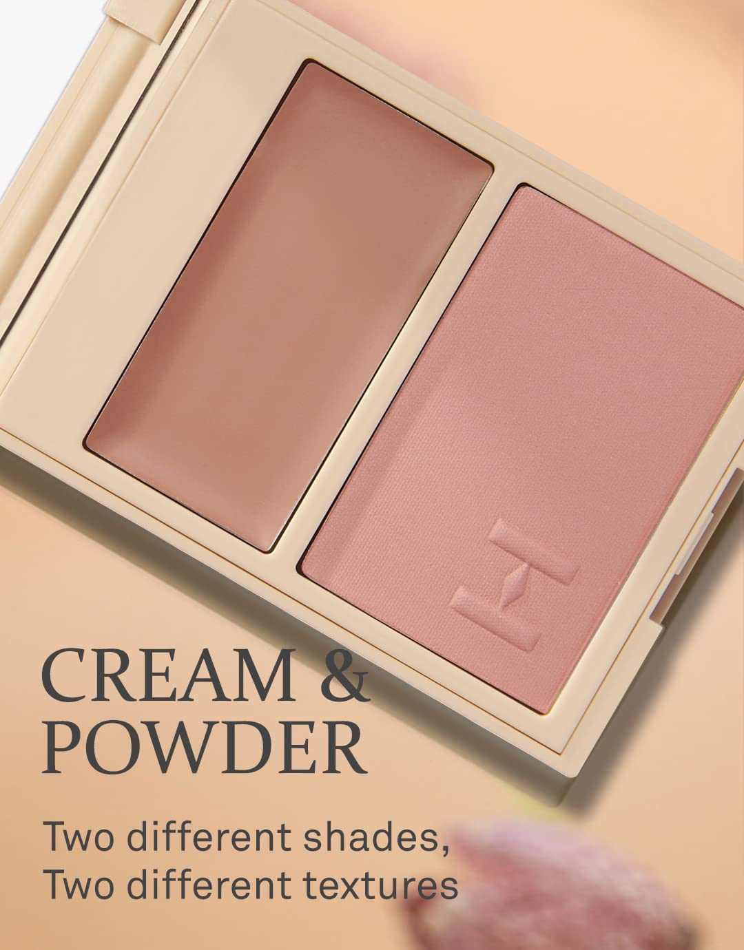 hince True Dimension Layering Cheek - Cream & Pressed Powder 2 Different Shades & Textures - Silky Seamless Long Lasting Blush Makeup - Muted Beige & Elegant Rose Beige (1, ALLURE IN THE AIR, L001)