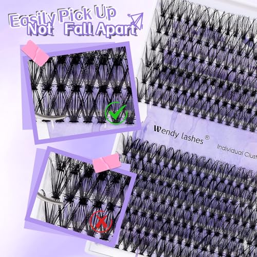 Wendy Lashes DIY Cluster Lash Extension Kit D Curl 16-20mm