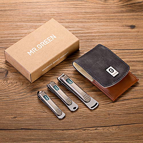 Nail Clippers Set - 3pcs Stainless Steel Manicure Kit for Travel