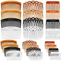 24-Piece French Hair Side Combs Set - 3 Sizes, 4 Colors