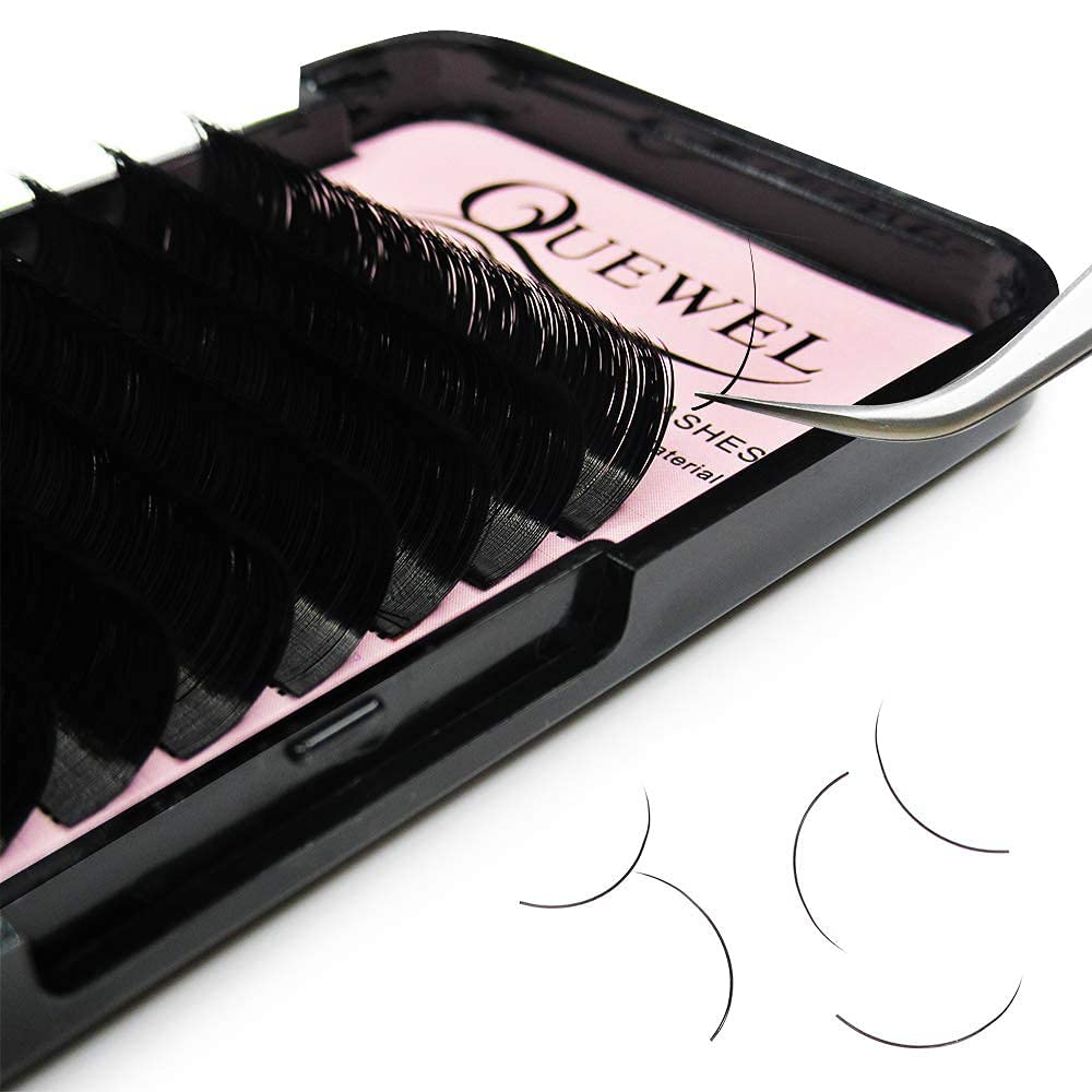 QUEWEL Eyelash Extensions Classic 0.15mm C Curl 11mm Supplies Matte Black Individual Eyelashes Salon Use|0.03/0.05/0.07/0.10/0.15/0.20mm C/D Single 8-18mm Mix 8-15mm/10-15mm|（0.15 C 11mm）