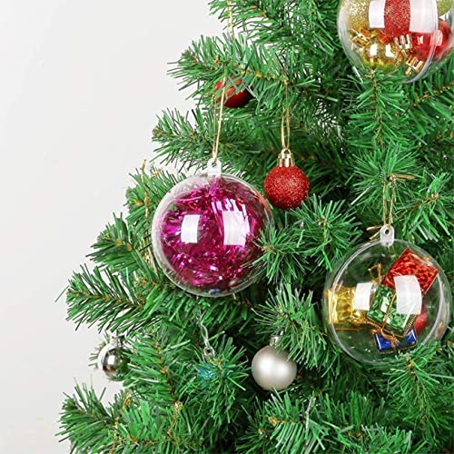 20 Clear Fillable Ornaments Balls- 100mm/3.94" Transparent Plastic Thickened Spherical Assembled Craft, for Christmas Tree Decor, and Festive Days Home Party(10cm)