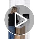 TAINESS Black Acrylic Hand Towel Box Cover for Kleenex – Wall-Mountable, Magnetic Bottom