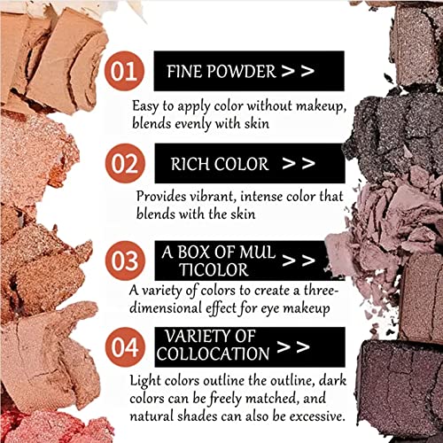 BOLOPER Matte Eyeshadow Palette 12 Colors Natural Nude Makeup Kit Waterproof Smokey