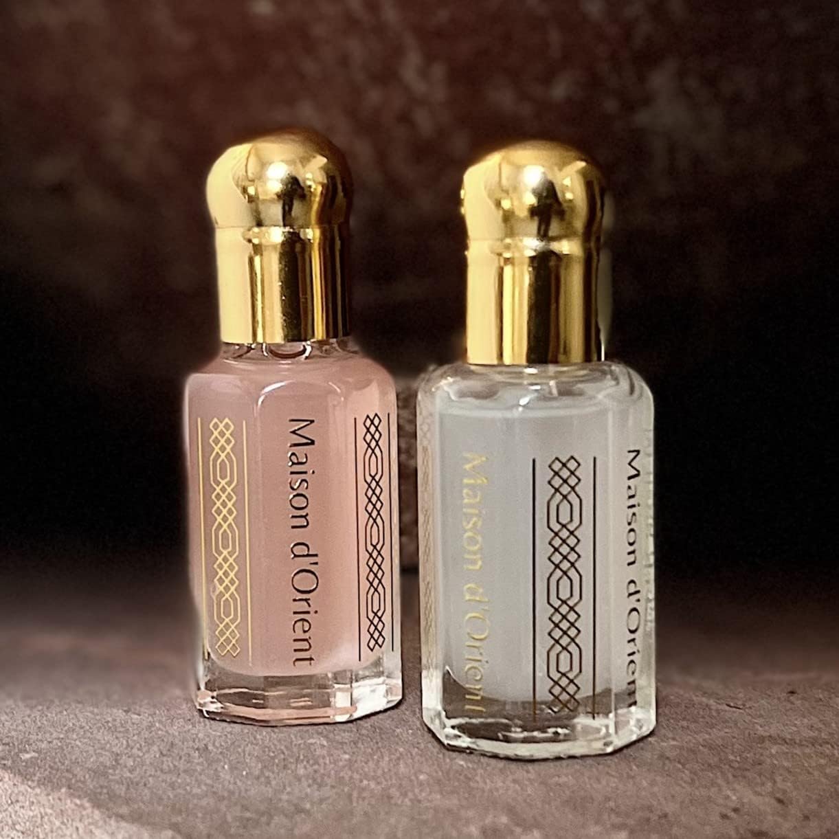 Maison d'Orient Tahara Collection 2x6mL | Pink Musk & White Musk Body Oil Perfume for Women | Arabian Perfume Oils | Arab Perfumes for Women (Perfumes Arabes de Mujer - Almizcle Blanco y Rosa)