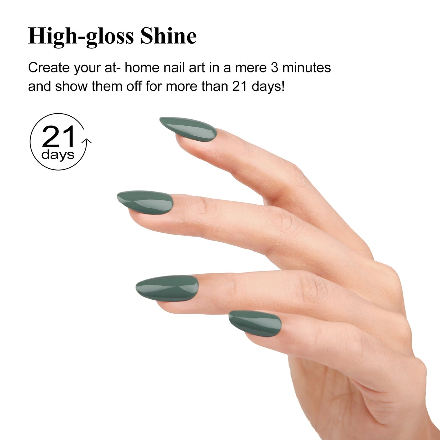 Imtiti Gel Nail Polish, Sage Green Gel Polish, 0.5 Fl Oz