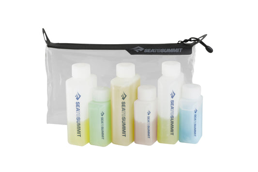 Sea to Summit TravellingLight Clear Zip Pouch with Travel Bottles, TSA Approved Toiletry Kit