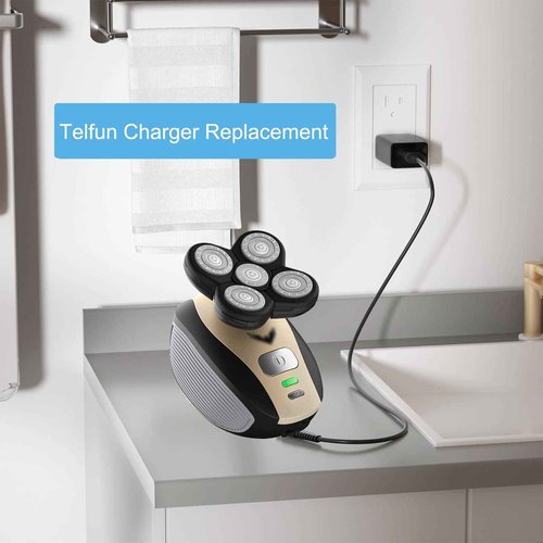5V Power Cord for Freebird FlexSeries,Telfun, Roziapro, vsmooth, Roziaplus Electric Head & Body Hair Shaver Charger Replacement Electric Shaver Trimmer AC Power Adapter for Telfun Power Supply