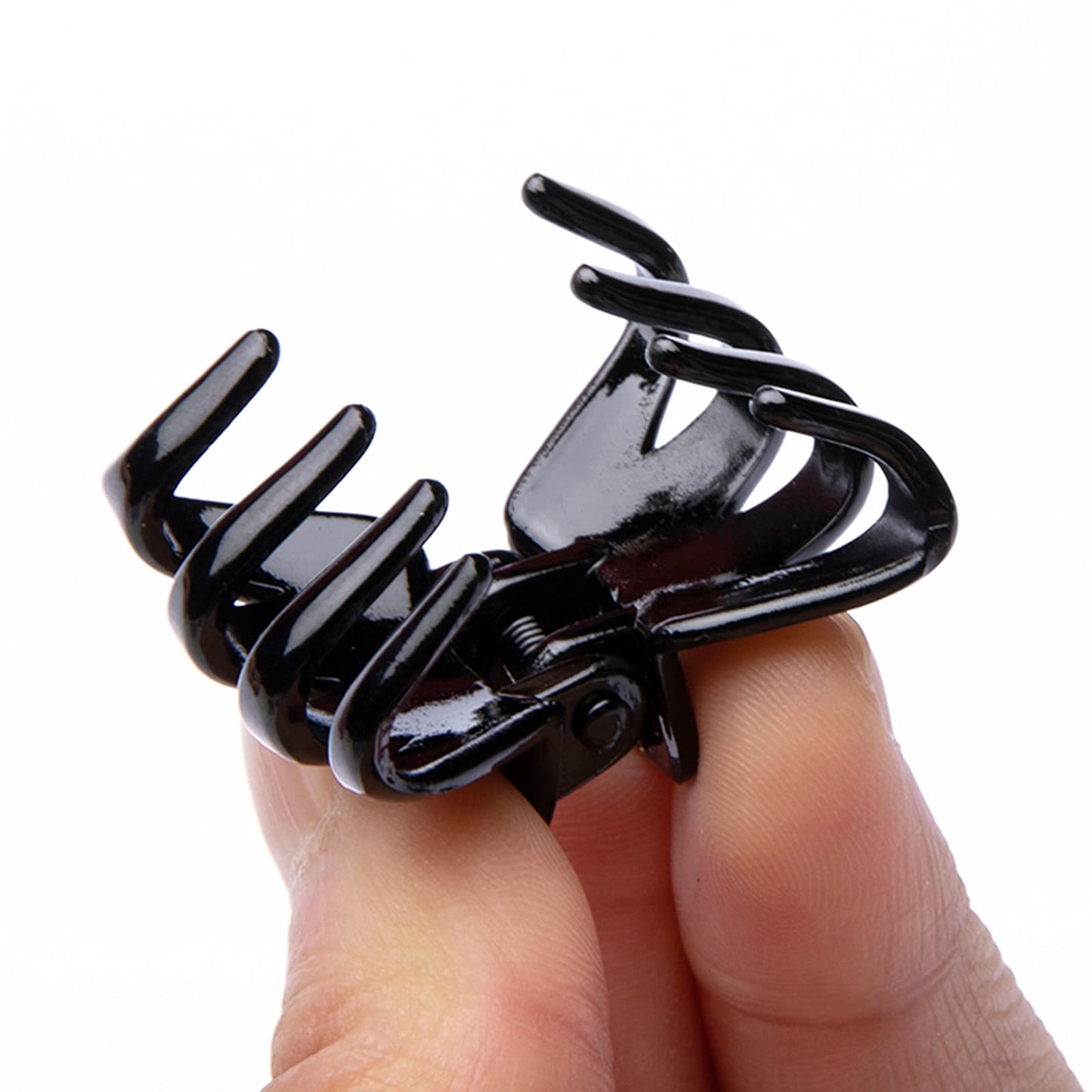 Cobahom 24 Pcs Small Mini Octopus Plastic Hair Claw Clips for Thin Hair - No-Slip Styling Accessories for Women and Girls (Black, Hair Styling)