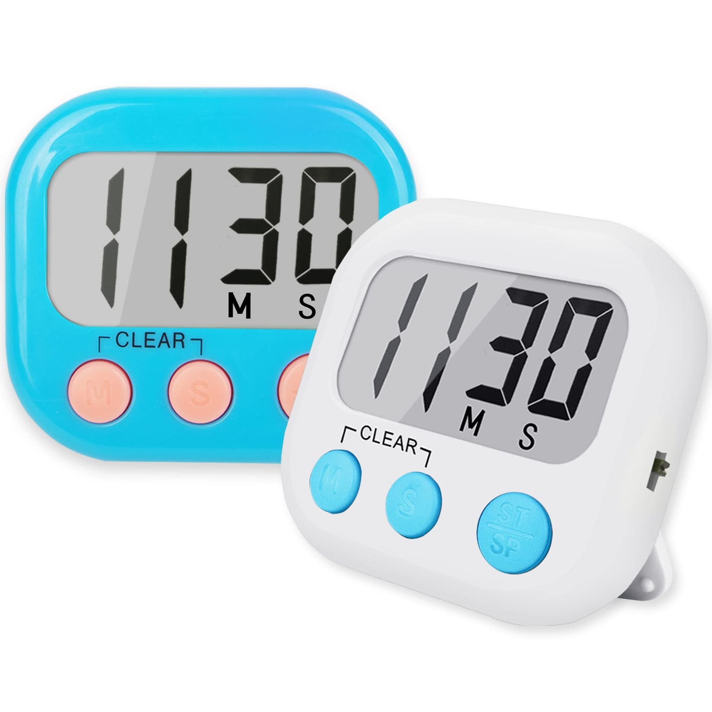 Classroom Timers for Teachers Kids Large Magnetic Digital Timer 2 Pack Blue White