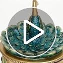 Peacock Jewelry Box for Women - Vintage Small Keepsake Box