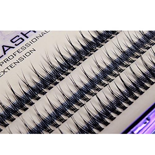 Bodermincer 120pcs 8mm/10mm/12mm/14mm/16mm to Choose Fish Tail Design 0.1 C Curl 3D Individual Mink False Eyelashes Extension Soft Black Fake False Eye Lashes £¨12mm£©