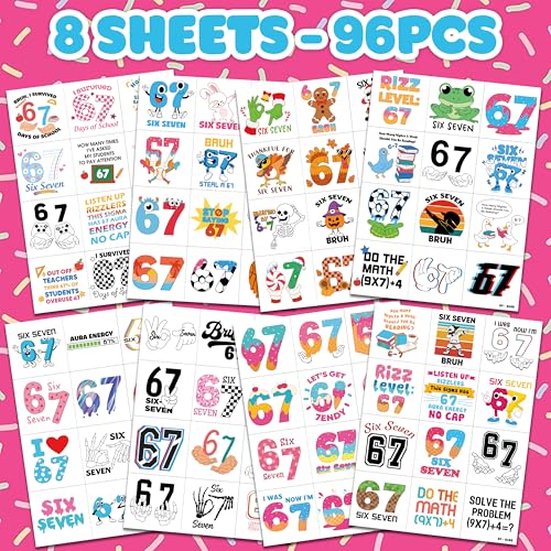 96 PCS Temporary Tattoos for Kids - Pre-Cut Party Favors