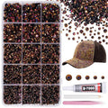 12000 Tan AB Rhinestones Kit, 2-6mm Flatback Gems with Tools