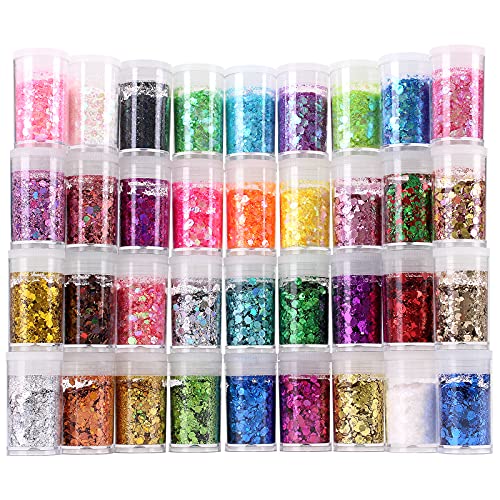Estanoite 36 Colors Chunky Glitter Mix – Face, Nail & Body