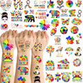20 Sheets 172 Pcs World Autism Awareness Ribbon Temporary Tattoos Inspirational Autistic Tattoos for Inspirational Autism Awareness Accessories Fundraiser Event Party Decor