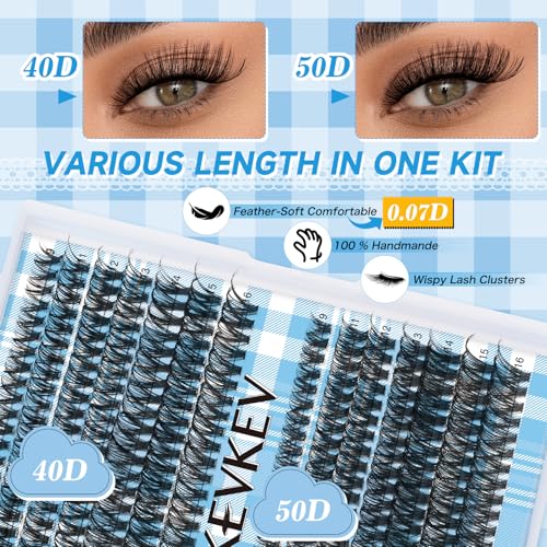 Lash Clusters Kit 280Pcs - 40D+50D Individual Eyelash Extensions