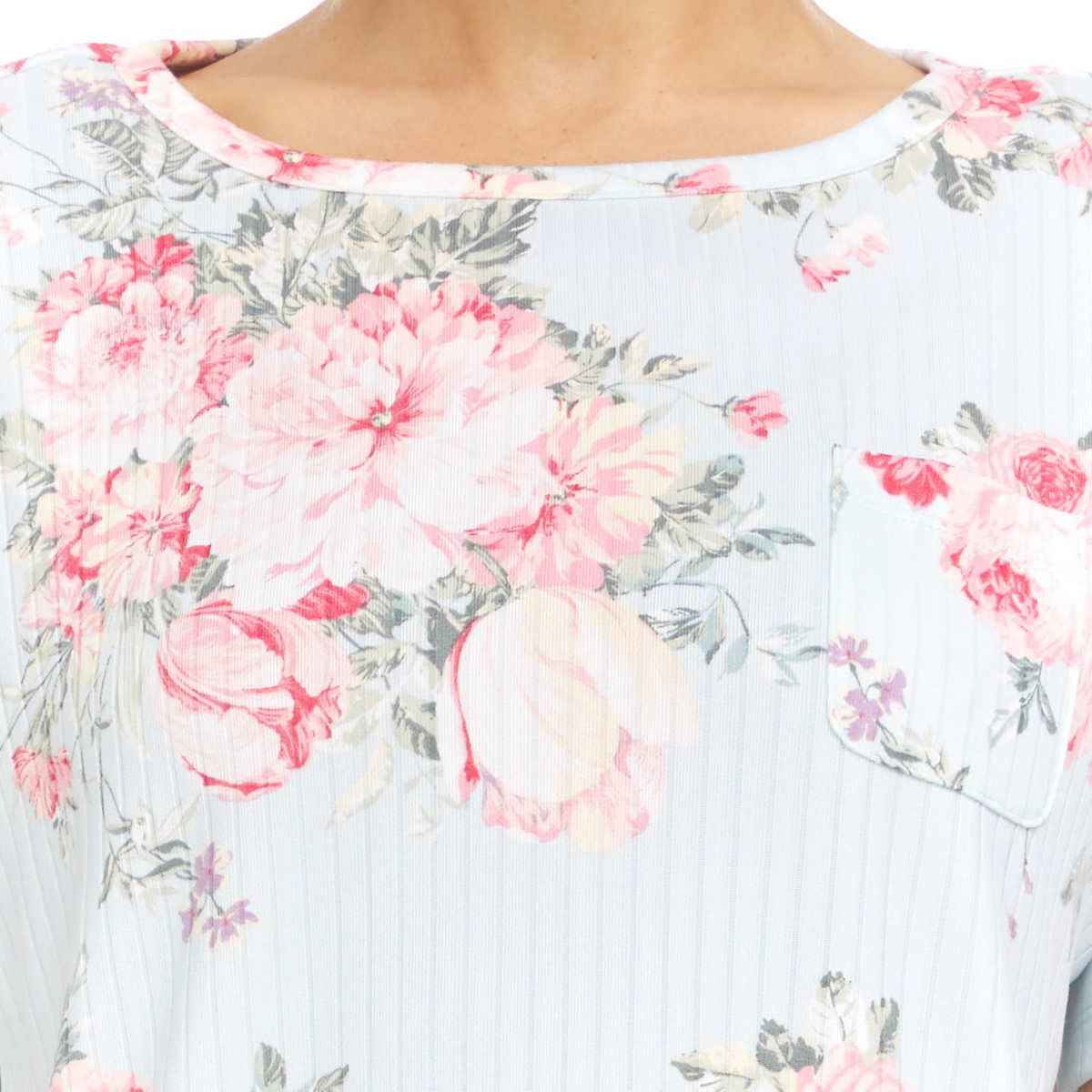 Flora Nikrooz Women 2-piece Super Soft Pajama Set (XX-LARGE, BLUE)