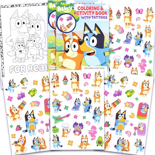 Bluey Temporary Tattoos Party Favors Set - 100+ Tattoos