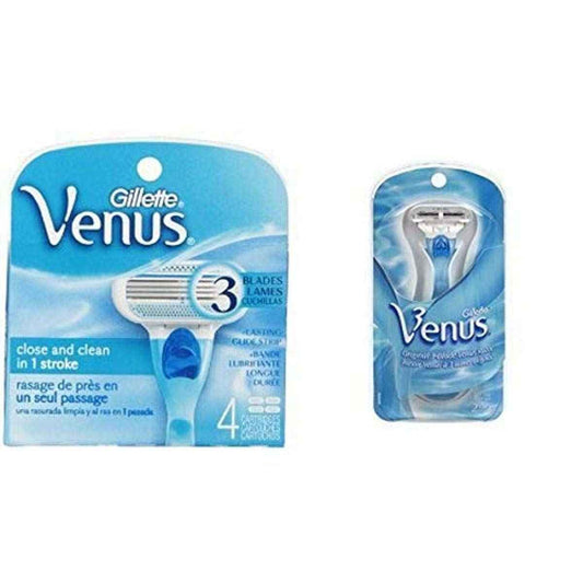 Gillette Venus Women's Razor Bundle (1 Razor Blade and 6 Razor Blade Refills)