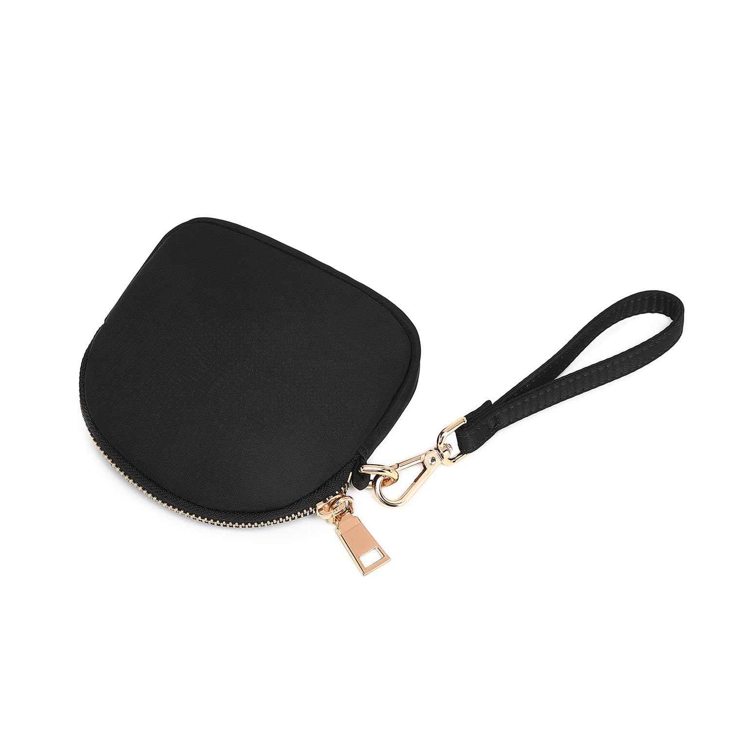 YONBEN Organizer Bag Makeup Bag for Purse Travel Toiletry Zipper Pouch Small Makeup Pouch with Pockets Wristband design (Black Nylon)