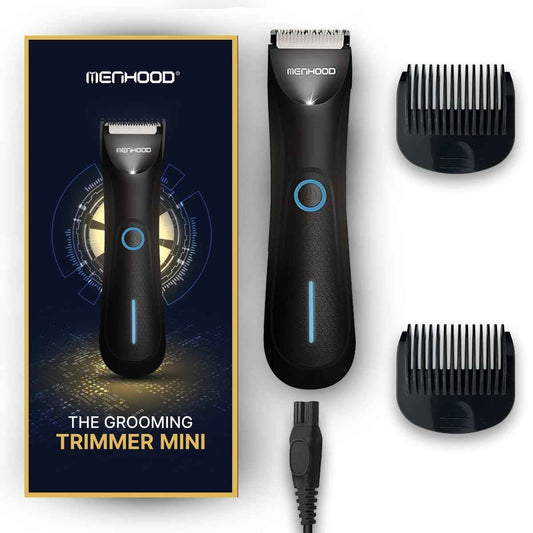 MENHOOD Ball Trimmer Mini – Groin & Body Shaver for Men with Skin-Friendly Ceramic Blade, IPX6 Waterproof Rating, No Snags or Cuts, 90-Minute Run Time