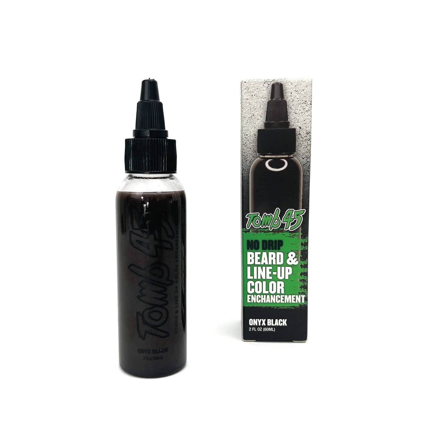 Tomb45 Beard & Lineup Enhancement Coloring + Klutch Card 2.0 (Red) | Water-proof, Shampoo-Safe, Safe on Skin (Onyx - Black)