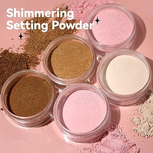 Pink Shimmer Setting Powder | Oil Control Loose Face Powder