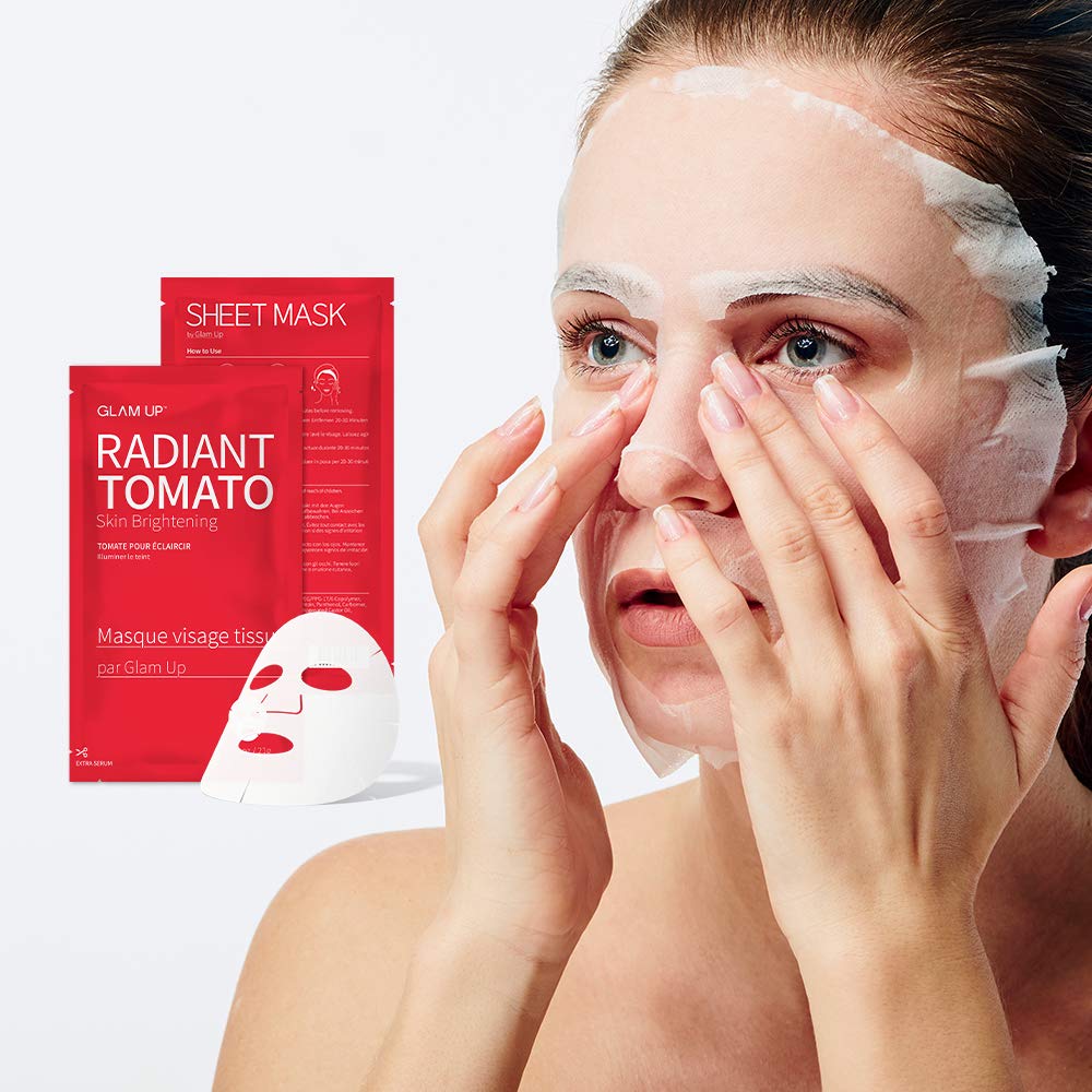 GLAM UP Sheet mask Soothing Radiant Tomato (10 sheets)