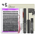 DIY Cluster Lash Extension Kit with Bond & Seal – 144pcs