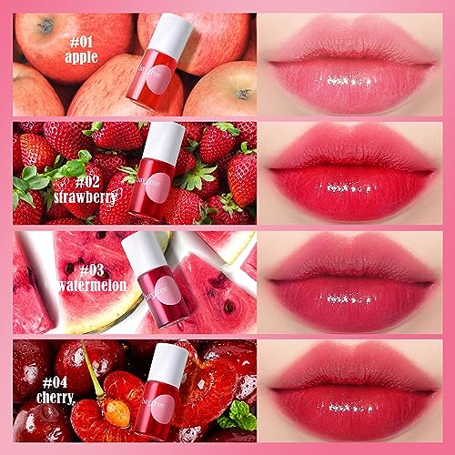bayfree Lip Tint Stain Set, Korean Water Tint Lightweight Non-sticky, Waterproof Long Lasting Liquid Blush & Lip Stain, Transfer-Proof, Matte Finish Lip Color Makeup (fruit farm)