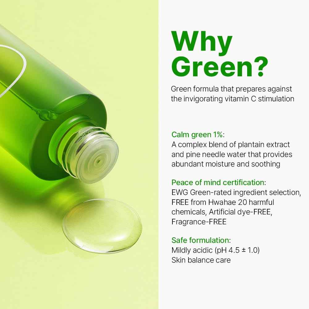 Ariul Green Vitamin C Balancing Toner – Gentle Exfoliation & Skin Balancing with 15% Kakadu-C Complex, PHA 1%, CICA, Vegan Formula, Korean Skin Care, 150ml / 5.07 fl. oz