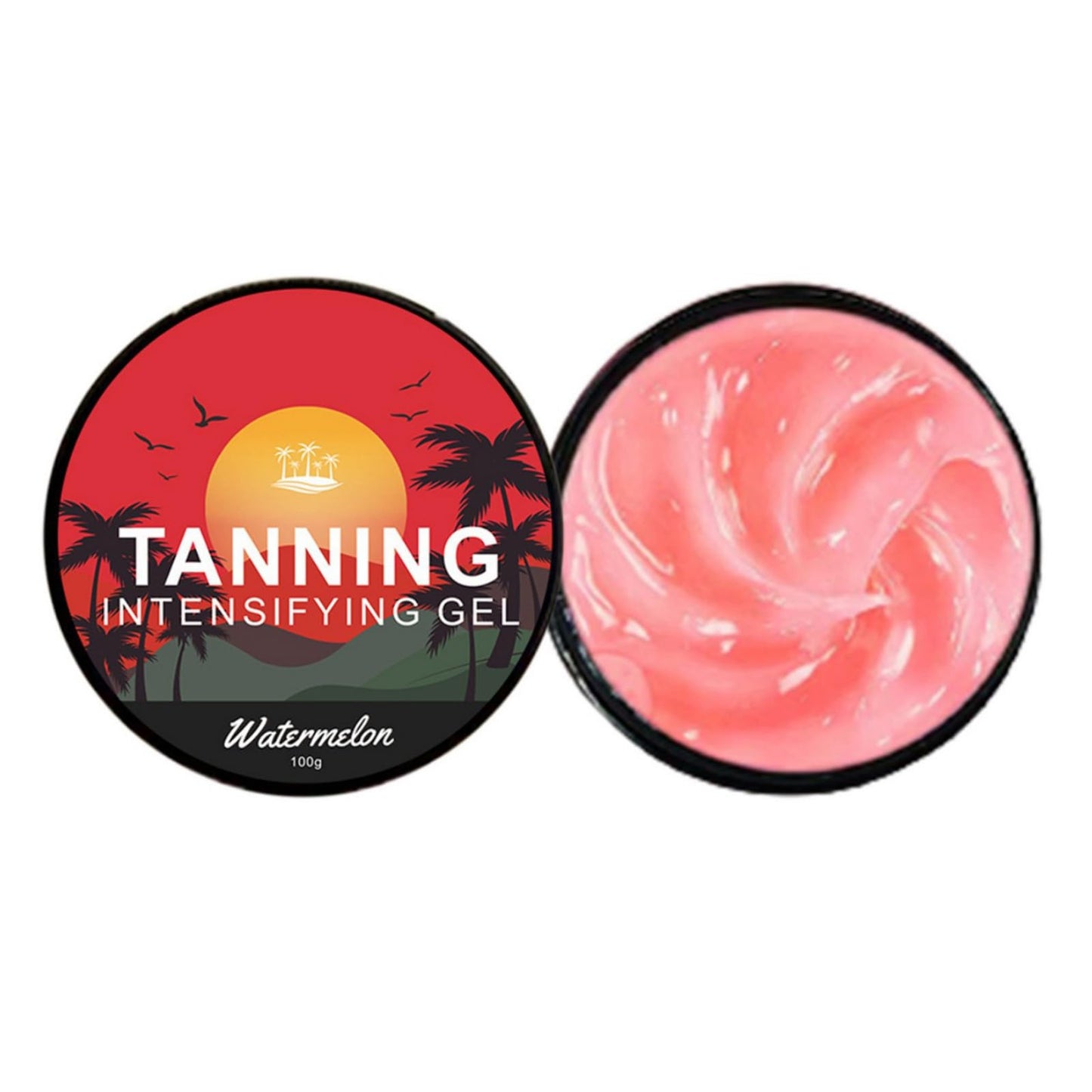 Tanning Lotion Self Tanner, Sunless Self Tanning Cream, Natural Looking Gradual Tan Tanning Accelerator Browning Lotion for Men & Women, Fair to Medium, SPF0 (Water Melon Tanning Gel for Sunbed)