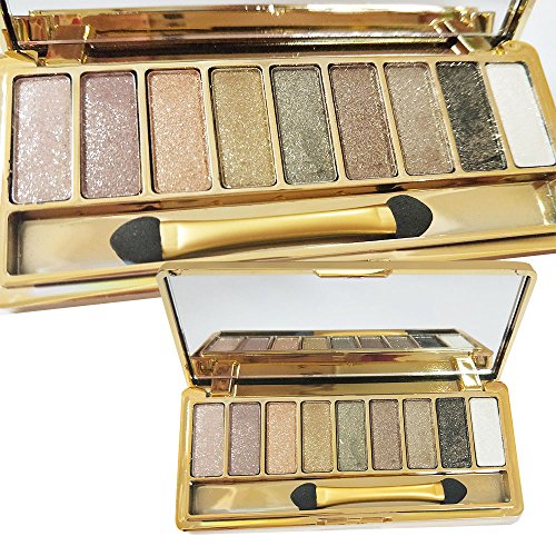9 Color Shimmer Eyeshadow Palette with Brush Set