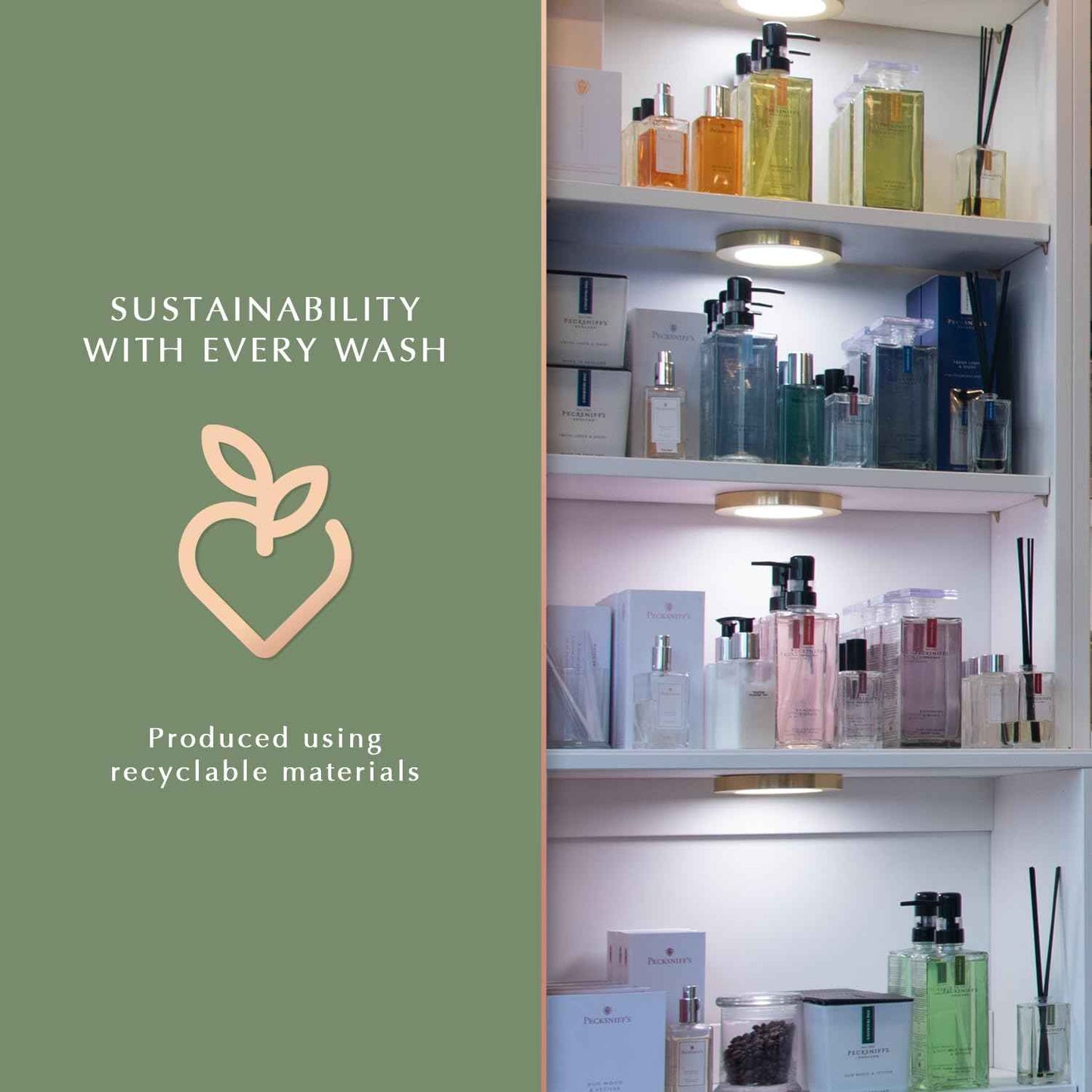 Pecksniff's Moisturizing Hand Wash - Vitamin B Enriched, Natural & Gentle Cleanser, Luxurious Hand Wash 500ml/16.9 fl oz (Glass, Raindrops & Roses)