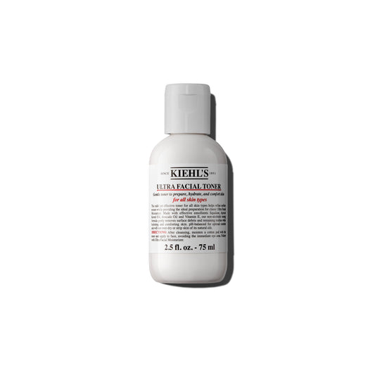 Kiehl's Ultra Facial Toner with Squalane, Gentle Alcohol-Free Face Toner, Hydrates Skin and Refines Skin Texture, Non-Stripping Formula, with Avocado Oil & Vitamin E, Paraben-Free - 2.5 fl oz