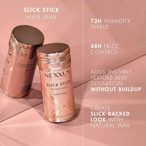 Nexxus Strong Hold 2.33oz Hair Wax Slick Stick and 3.3oz Repair & Nourish Ultra Lightweight Hair Oil Bundle