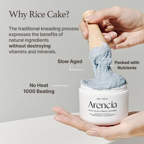 Arencia Hyssop Brightening & Deep-Cleansing Face Scrub & Exfoliator - All Skin Types, For Sebaceous Filaments & Blackheads (4.23oz)