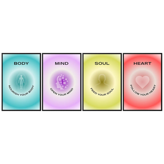 Aura Poster Spiritual Home Decor Aesthetic Room Posters Set Trendy Wall Art Y2K Wall Decor for Bedroom Room Decor Aesthetic Colorful Art Prints Aesthetic Bedroom Decor to Refresh Your Living Space