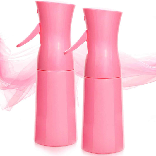 XSBAIHUO Empty Spray bottles, Spray Water Bottle Fine Mist Refillable, Continuous Spray Bottle for Hair, Skin Care, Planting, Showering Pets, Travel, Cleaning & Home (Pink 2Pack
