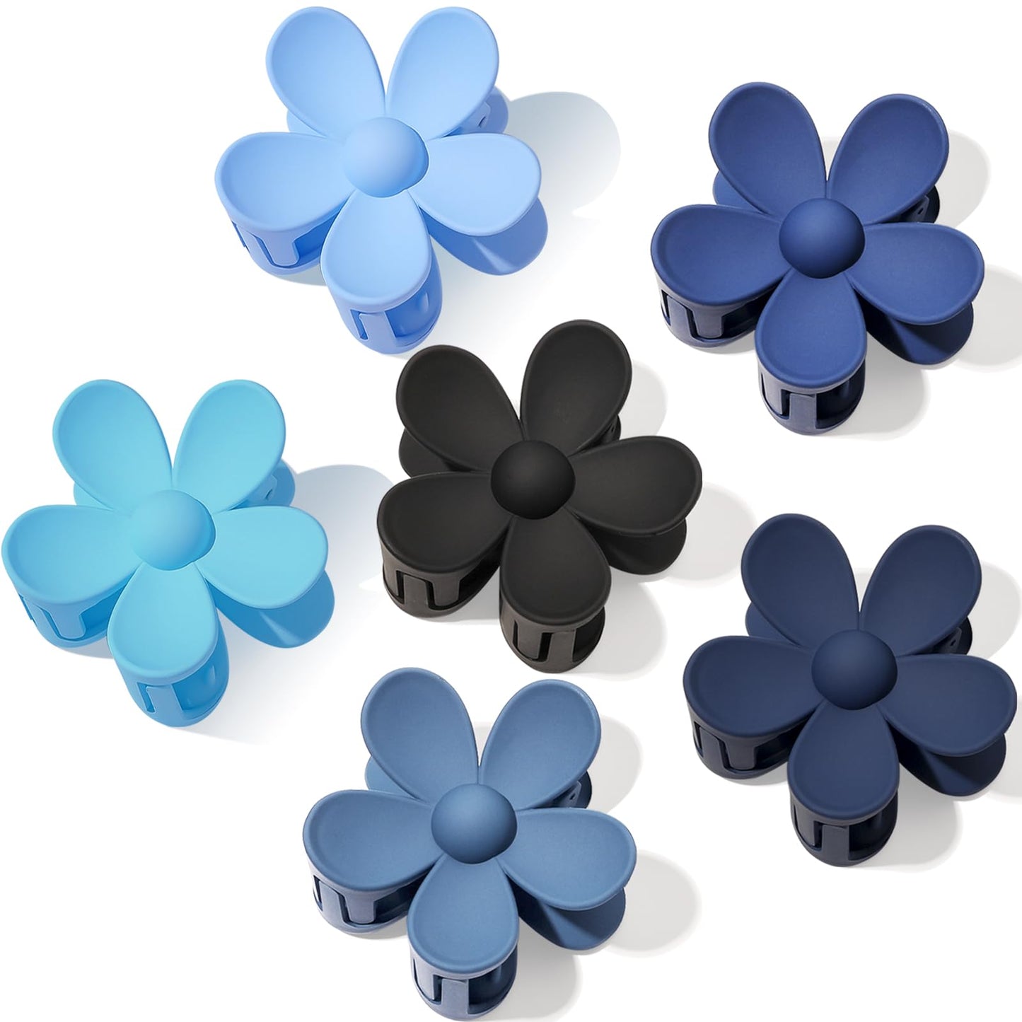 Flower Hair Clips Flower Claw Clips Hair Claw Clip Daisy Clips Matte Large Claw Clips Thick Hair Accessories Claw 6 Color for Women Girl