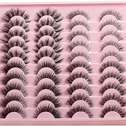 Wispy Cat Eye False Eyelashes - 20 Pairs Bulk Pack