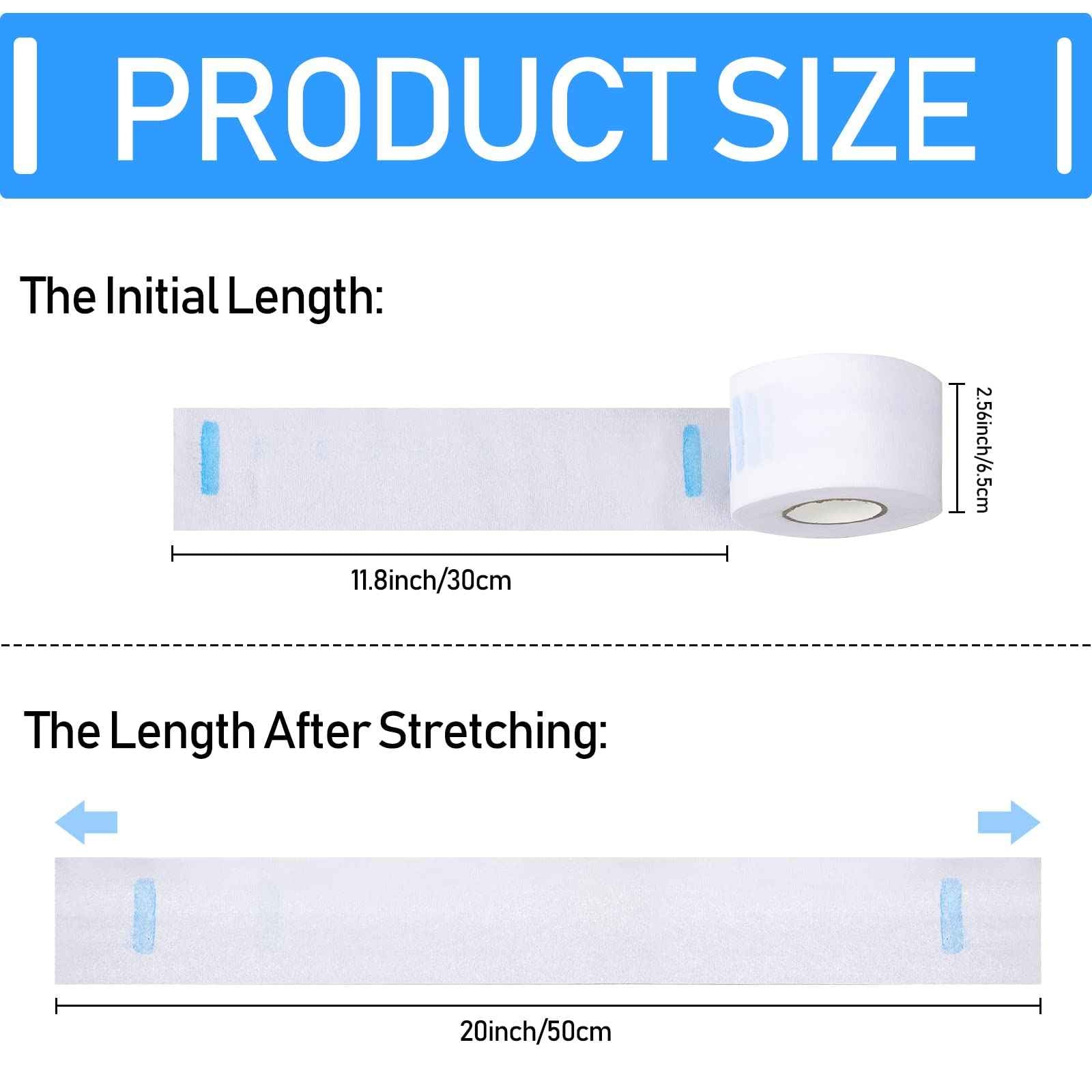 Yilloog 2000 Strips 20 Rolls Disposable Barber Paper Haircutting Neck Strips Hairdressing Stretchy Neck Band Neck Paper Tissue for Barber Hair Cutting Styling Salon Accessories Supplies