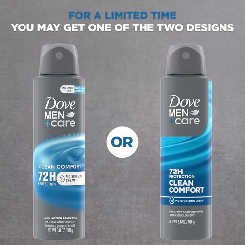 Dove Men+Care Dry Spray Antiperspirant Deodorant 72-Hour Protection, 3.8 Oz (3-Pack)